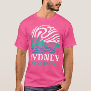 T-shirt Vintage Retro Sydney Opera House Harbour Bridge Au