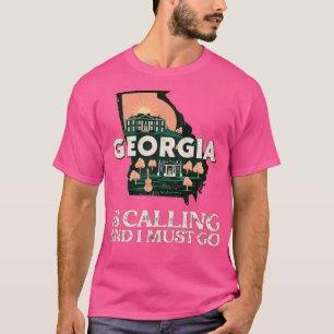 T-shirt Vintage Retro Travel Slogan Georgia appelle et