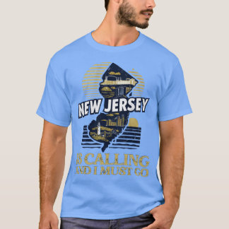 T-shirt Vintage Retro Travel Slogan New Jersey appelle