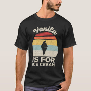 T-shirt Vintage Retro Vanilla Est Pour La Crème De Glace