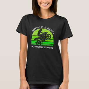 T-shirt Vintage Retro World S Meilleur Moto Grand-pa Silh