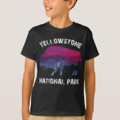 T-shirt Vintage Retro Yellowstone National Park Bison (Devant)