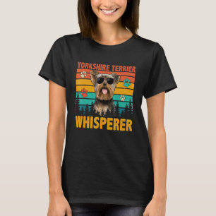 T-shirt Vintage Retro Yorkshire Terrier Whisperer Chien Su
