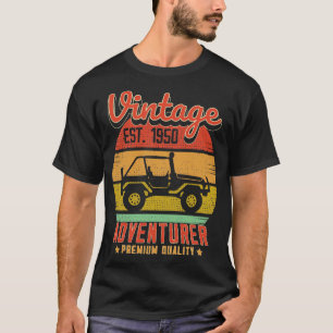 T-shirt Vintage RetroAdventurer Est 1950 Cadeau d'annivers