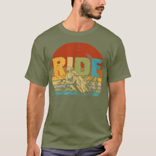T-shirt Vintage Ride Dirt Vélo Motocross Vêtements Dirt