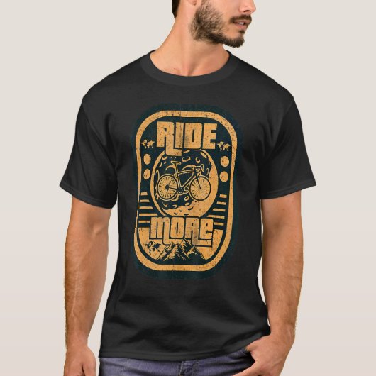 T-shirt Vintage Ride Plus Vélo (Devant)