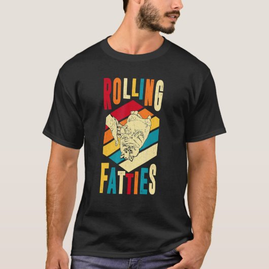 T-shirt Vintage Rolling Fatties Chat 1 (Devant)