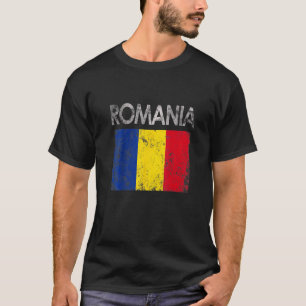 T-shirt Vintage romania Romanian Flag Pride