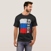 T-shirt Vintage Russian Flag (Devant entier)