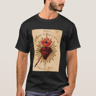T-shirt Vintage Sacré Coeur de Jésus Tradition de l'Art Ca