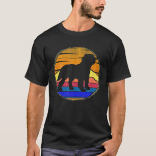 T-shirt Vintage Saint Bernard Retro Sunset Pets Dog Lover