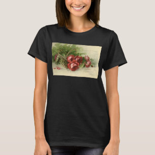 T-shirt Vintage Saint Valentin Amour, Crimson Red Roses