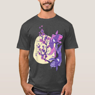 T-shirt Vintage Sakura cerise en fleur avec tee-shirt kois