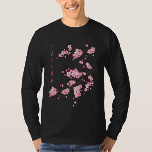 T-shirt Vintage Sakura Cerry Blossom Japonais Graphique A