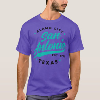 T-shirt Vintage San Antonio Alamo City Texas Turquoise USA