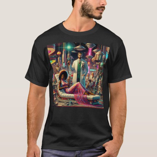 T-shirt Vintage Sci-Fi Aliens (Devant)
