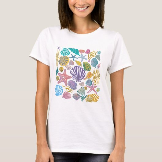T-shirt Vintage Seashells  (Devant)