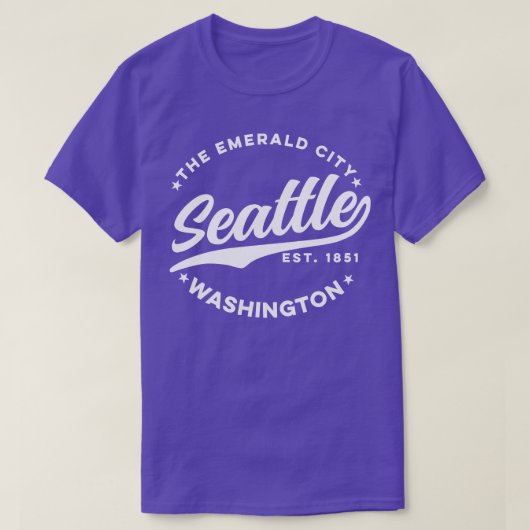 T-shirt Vintage Seattle Emerald City Washington USA (Design devant)