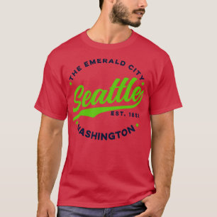 T-shirt Vintage Seattle Emerald City Washington USA 1