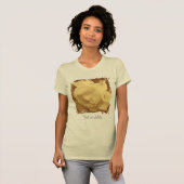 T-shirt Vintage Sepia Rose With Raindrops Personalized (Devant entier)