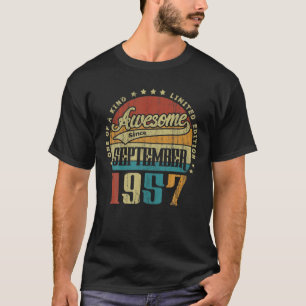 T-shirt Vintage Septembre 1957 L'Un D'Un Type Awesome