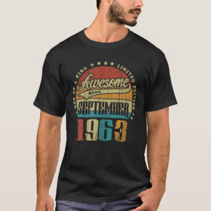 T-shirt Vintage Septembre 1963 L'Un D'Un Genre De Génial D