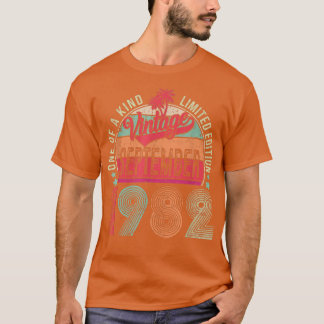 T-shirt Vintage septembre 1982 40e anniversaire 40 ans M
