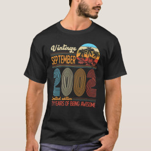 T-shirt Vintage septembre 2002 20 ans 20e anniversaire