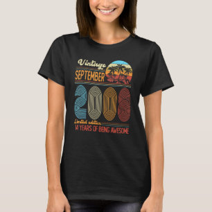T-shirt Vintage Septembre 2008 14 Ans 14ème Jour B Dec