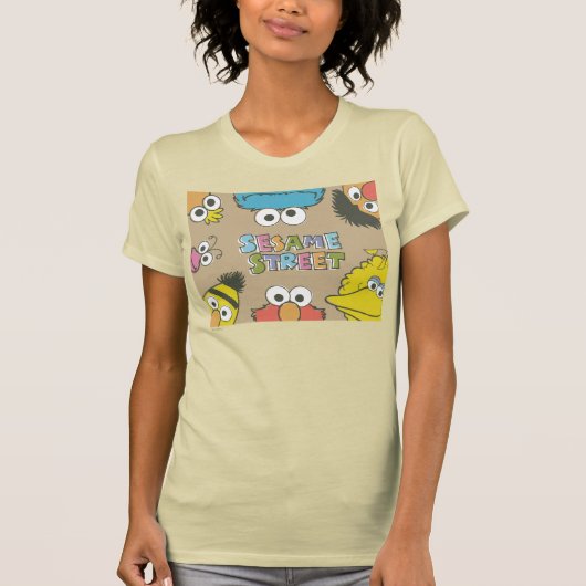 T-shirt Vintage Sesame Street Pals (Devant)