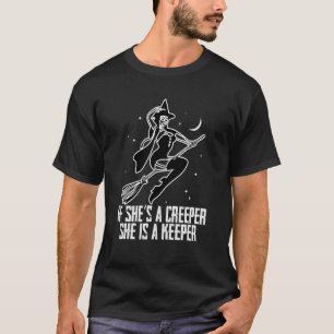 T-shirt Vintage Si Elle Est Une Creeper Elle Est Une Garde