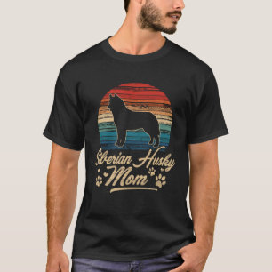 T-shirt Vintage Sibérie Husky Maman Chien Fête des mères
