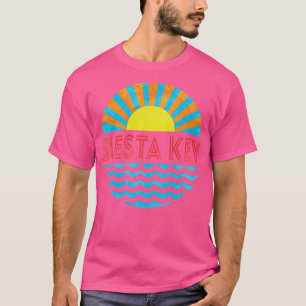 T-shirt Vintage Siesta Key Beach Soleil Et Vagues