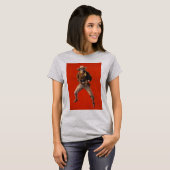 T-shirt vintage Skeleton Cowboy pour femmes (Devant entier)