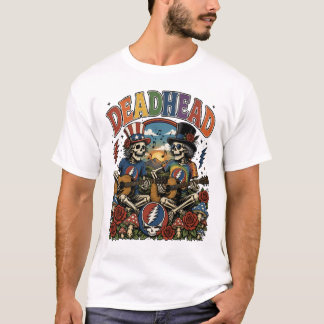T-shirt vintage skeleton jam band tee-shirt