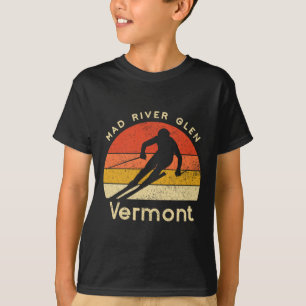 T-shirt Vintage Ski Mad River Glen Vermont Montagne