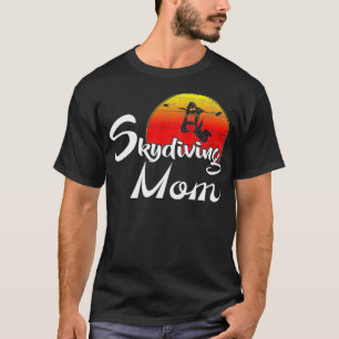 T-shirt Vintage Skydiving Maman Retro Sunset Funny Skydive