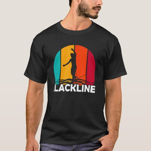 T-shirt Vintage Slackliner Retro Slacklining Highline Tr (Devant)