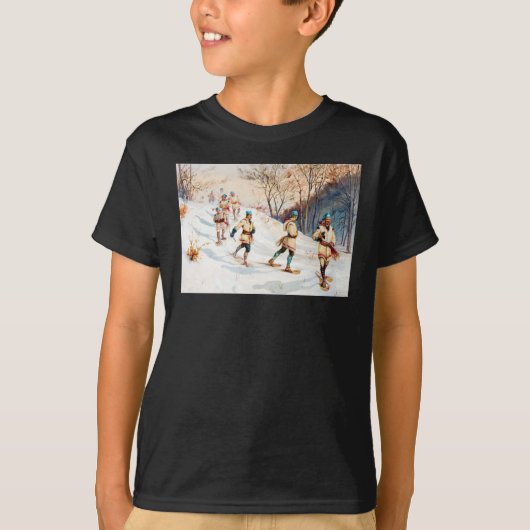 T-shirt "Vintage snowshoe Trek" (Devant)
