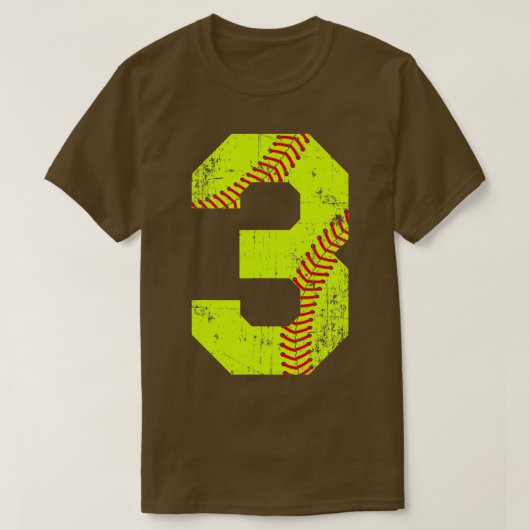 T-shirt Vintage Softball 3 Jersey (Design devant)