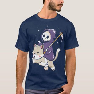 T-shirt Vintage sorcière à cheval costume de chat Hallowee