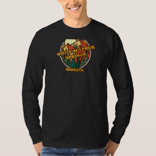T-shirt Vintage sources de soufre blanc Montana Mountain H