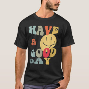 T-shirt Vintage sourire visage 70 s vibe jaune sourire Ret