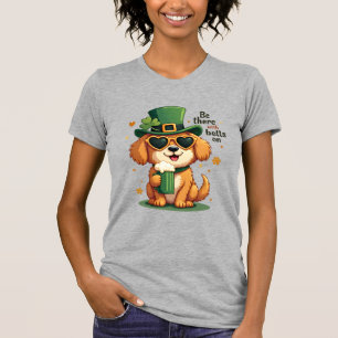 T-shirt Vintage Soyez Là Avec Des Cloches Sur Chien St Pat