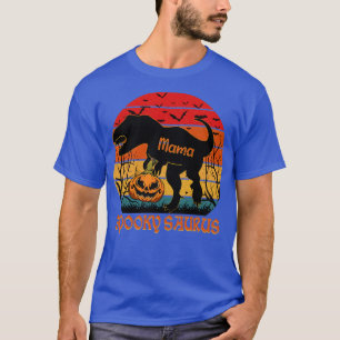 T-shirt Vintage Spookysaurus Mama Maman Rex Dinosaur hallo