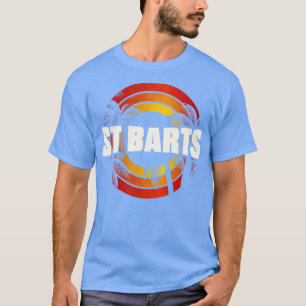 T-shirt Vintage St Barts Vacances Souvenir Retro Rainbow P