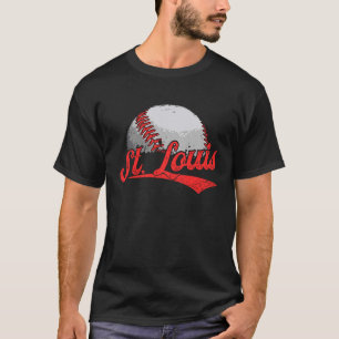 T-shirt Vintage St Louis Cityscape Baseball Homme Femmes