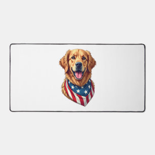 T-shirt vintage Star Spangled Golden Retriever 4