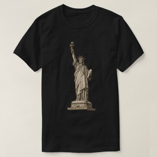 T-shirt Vintage Statue of Liberty  (Design devant)