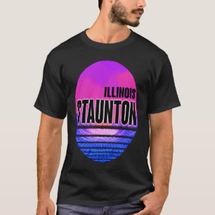 T-shirt Vintage Staunton Vaporwave Illinois